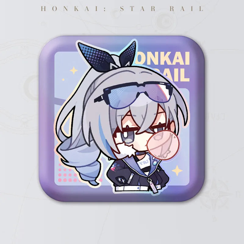 Honkai: Star Rail Pom-Pom Gallery Silver Wolf square badge