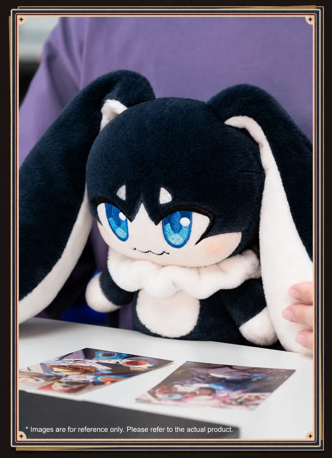 Close-up of Honkai: Star Rail Pom-Pom plush toy with long ears