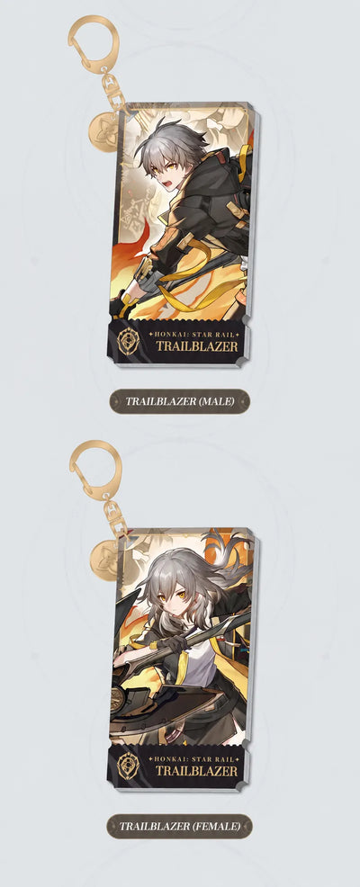 Trailblazer Male and Trailblazer Female Preservation acrylic charms