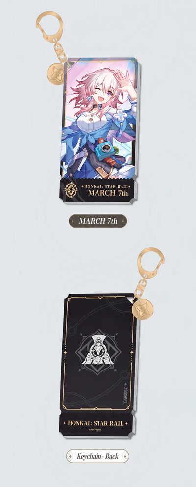 March 7th Preservation acrylic charm with back design