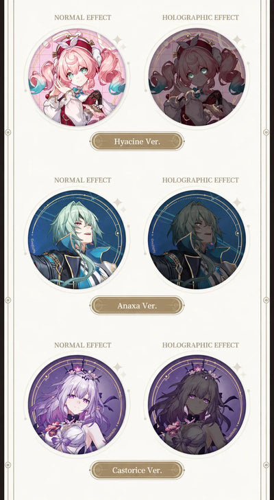 Hyacine, Anaxa and Castorice badge effect comparisons