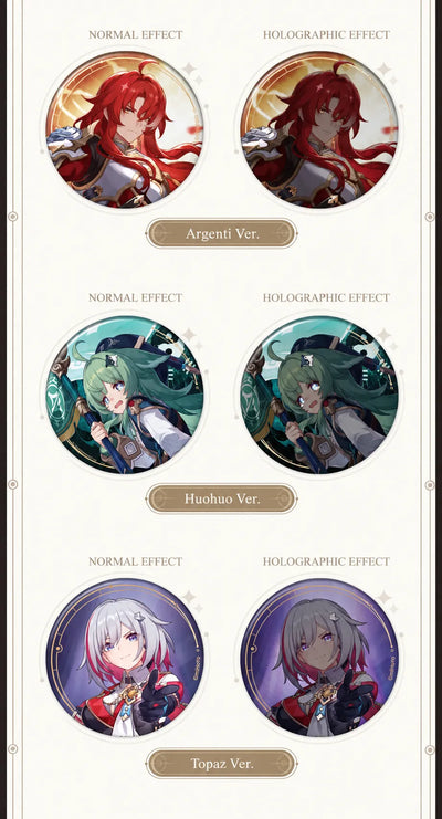 Argenti, Huohuo and Topaz badge effect comparisons