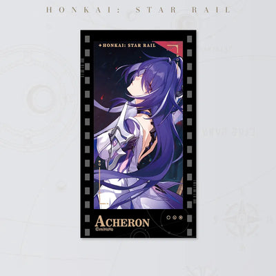 Honkai: Star Rail Starry Invitation Series Acheron Filmstrip Card on white background