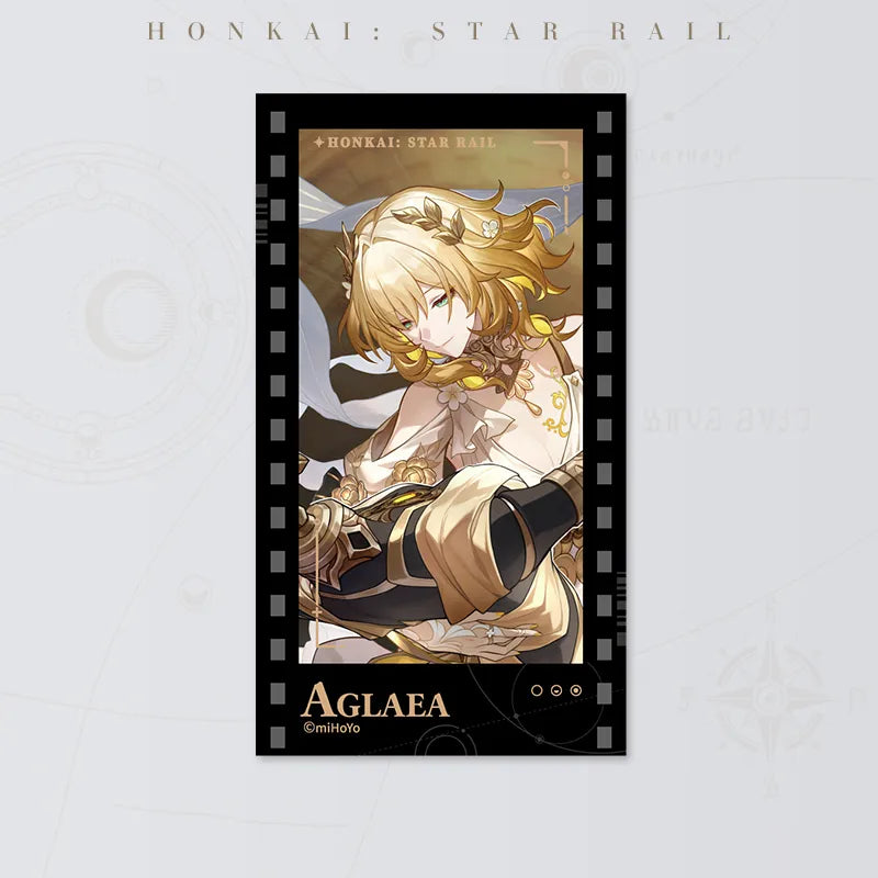 Honkai: Star Rail Starry Invitation Series Aglaea Filmstrip Card on white background