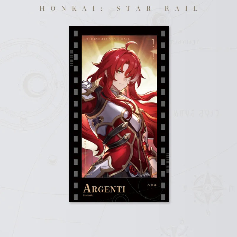 Honkai: Star Rail Starry Invitation Series Argenti Filmstrip Card on white background