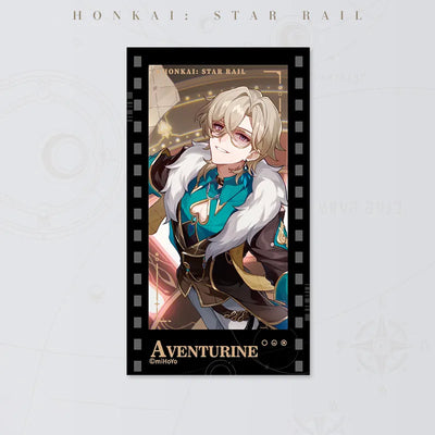 Honkai: Star Rail Starry Invitation Series Aventurine Filmstrip Card on white background