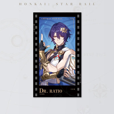 Honkai: Star Rail Starry Invitation Series Dr. Ratio Filmstrip Card on white background