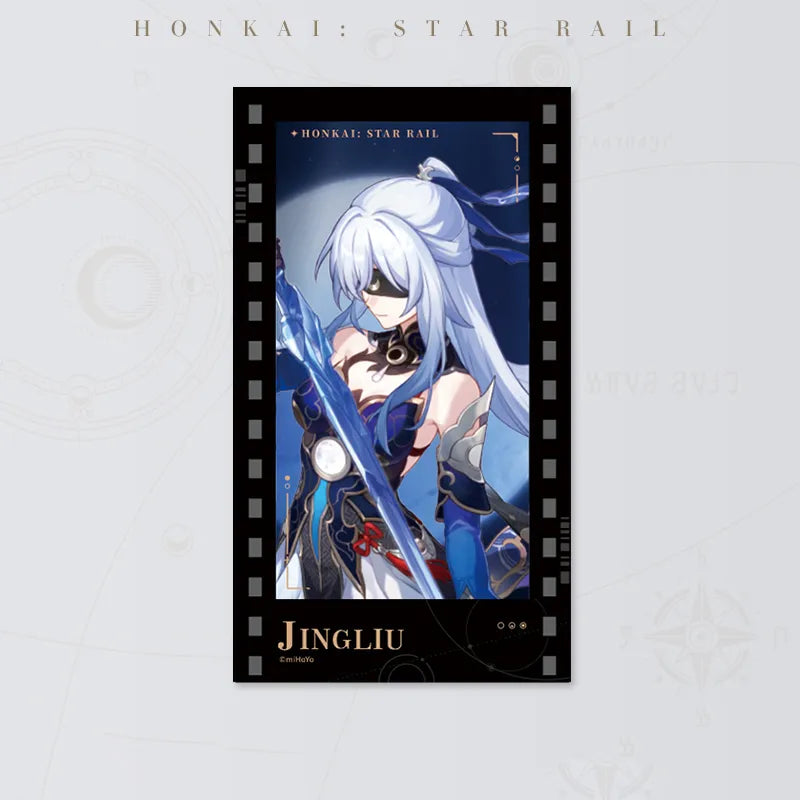 Honkai: Star Rail Starry Invitation Series Jingliu Filmstrip Card on white background
