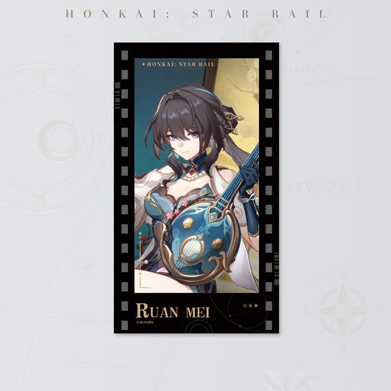 Honkai: Star Rail Starry Invitation Series Ruan Mei Filmstrip Card on white background