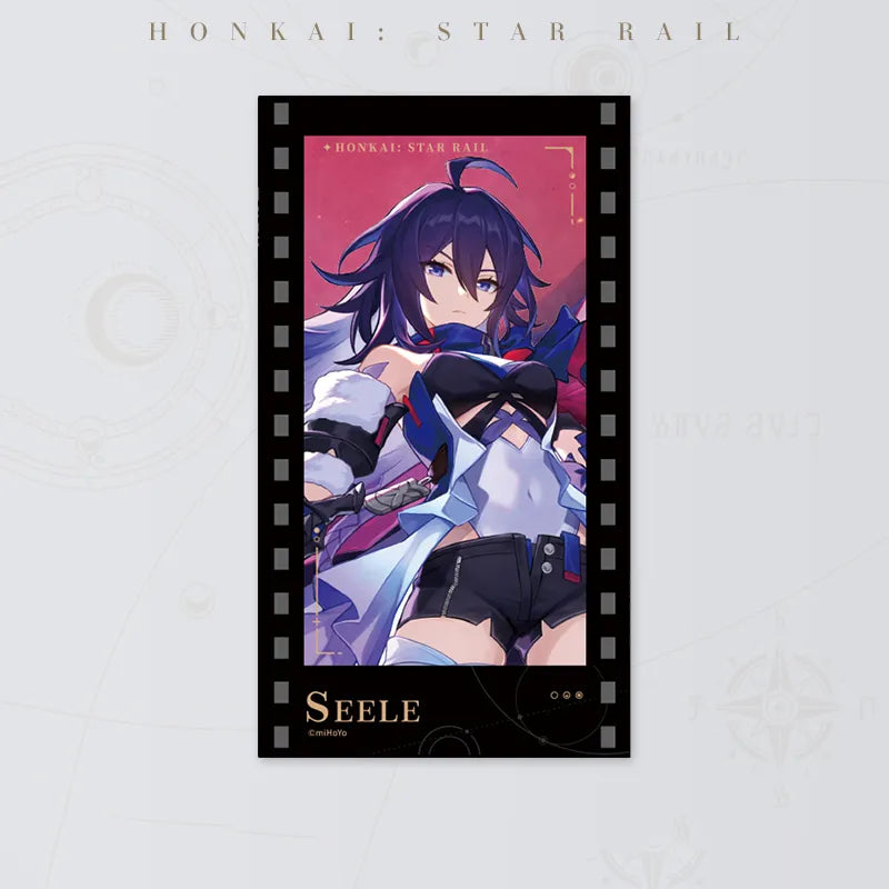 Honkai: Star Rail Starry Invitation Series Seele Filmstrip Card on white background