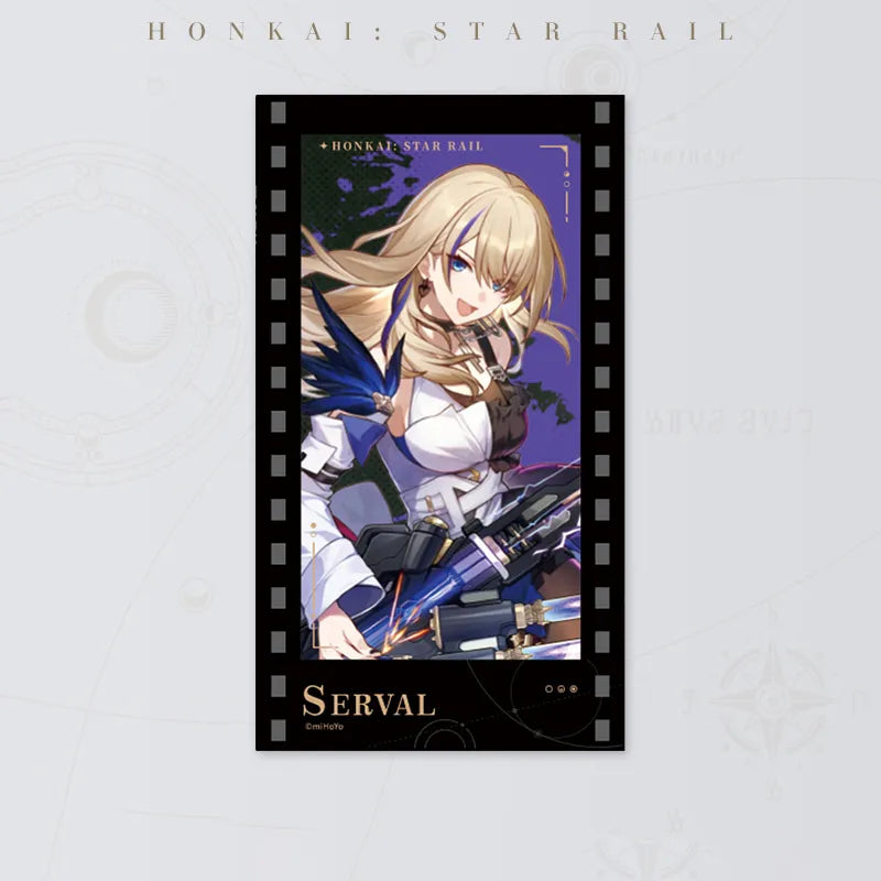 Honkai: Star Rail Starry Invitation Series Serval Filmstrip Card on white background