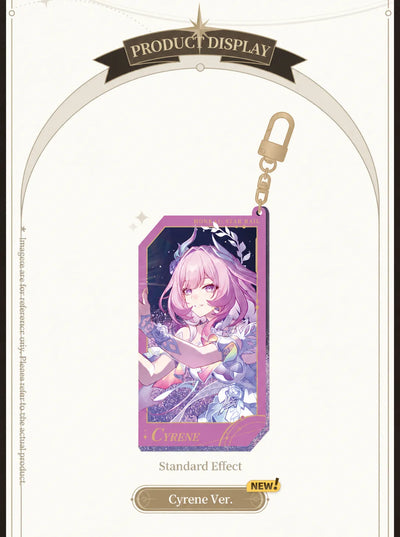 Cyrene acrylic charm with glittering flowing sand details