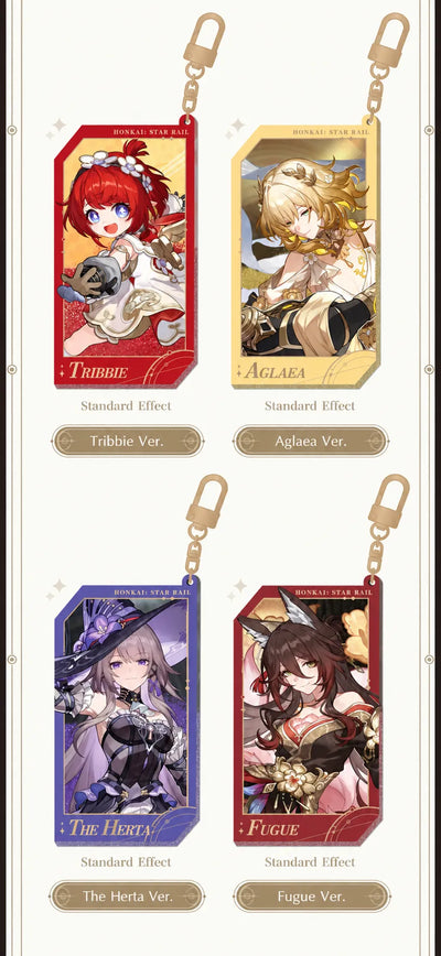 Tribbie, Aglaea, The Herta and Fugue acrylic charms