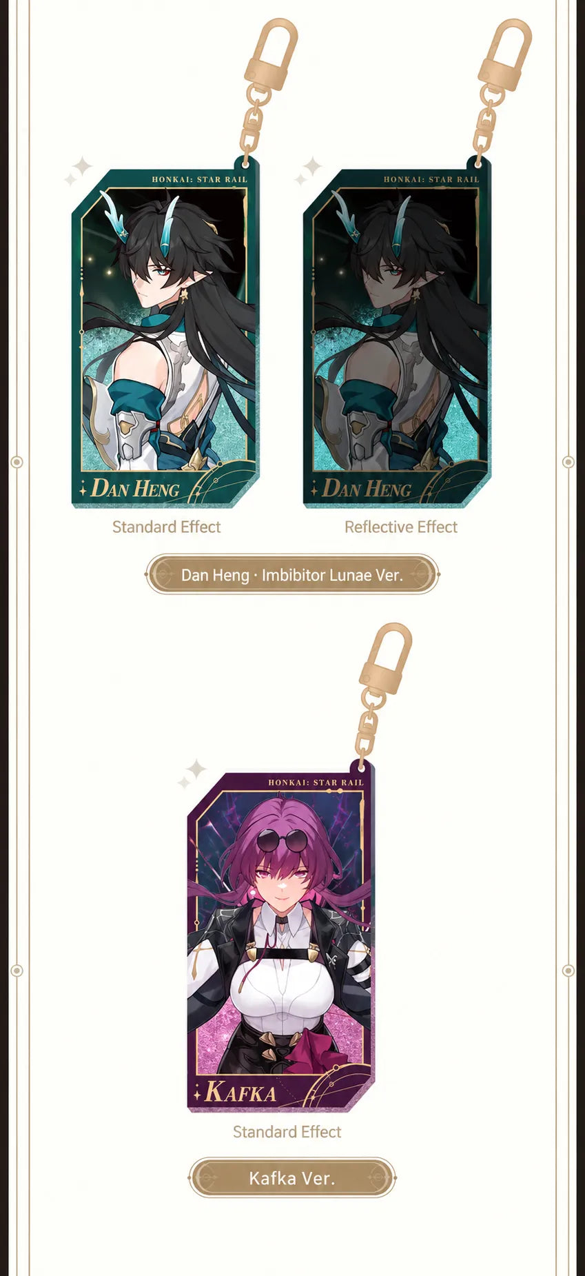 Dan Heng • Imbibitor Lunae and Kafka acrylic charms