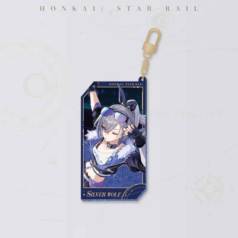 Honkai: Star Rail Starry Invitation Series Silver Wolf Flowing Sand Acrylic Charm