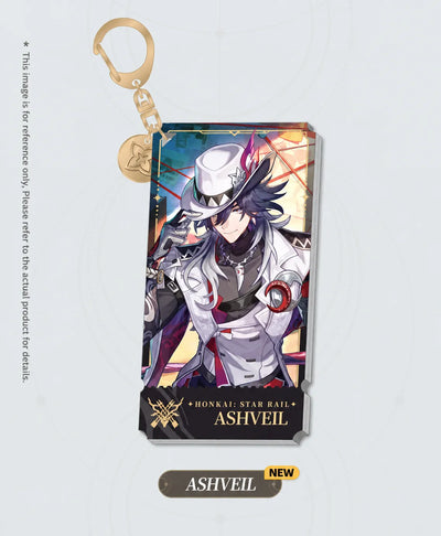 Ashveil The Hunt acrylic charm with gold-tone clasp