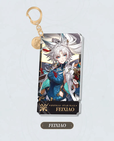Feixiao The Hunt acrylic charm with gold-tone clasp