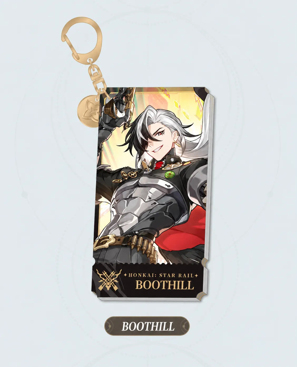 Boothill The Hunt acrylic charm with gold-tone clasp