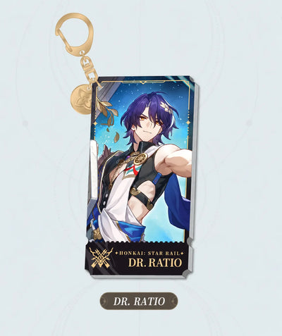 Dr. Ratio The Hunt acrylic charm with gold-tone clasp