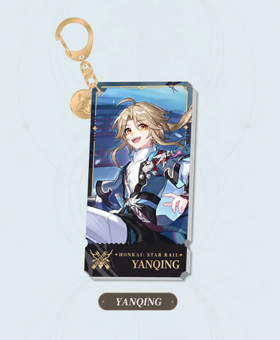 Yanqing The Hunt acrylic charm with gold-tone clasp