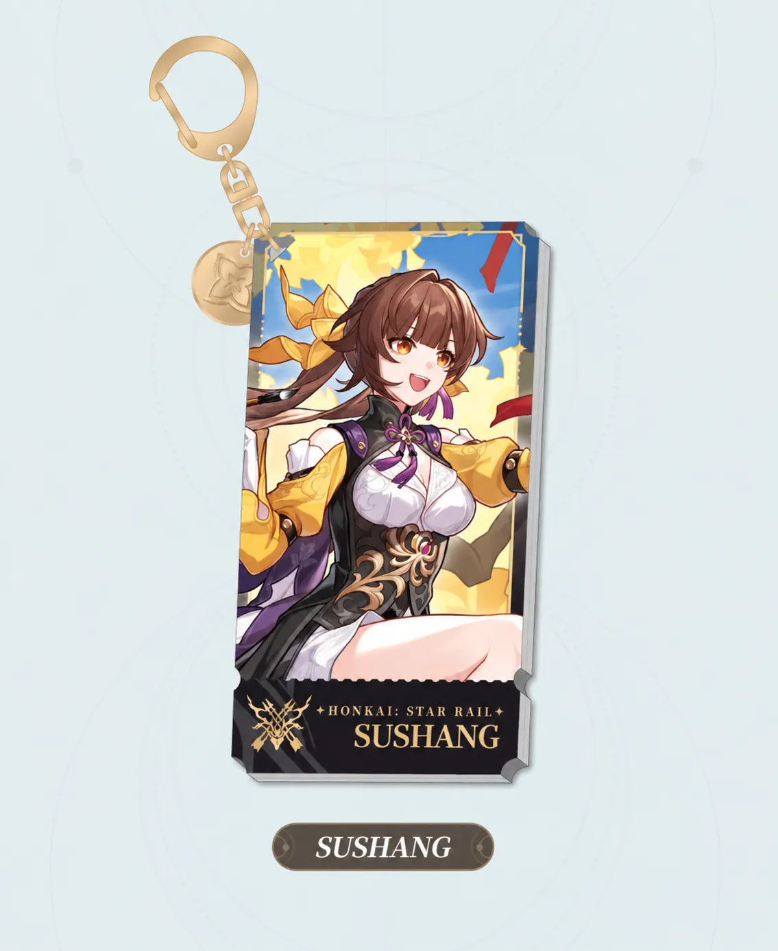 Sushang The Hunt acrylic charm with gold-tone clasp