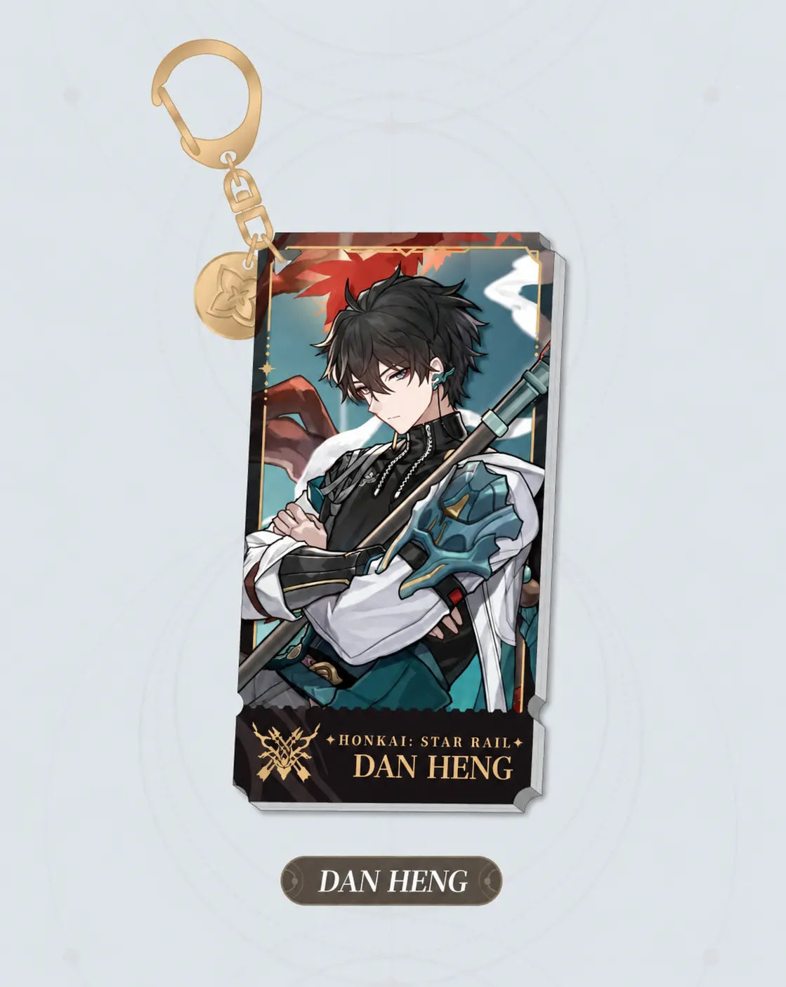 Dan Heng The Hunt acrylic charm with gold-tone clasp
