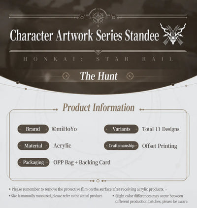 Honkai: Star Rail Character Artwork Series The Hunt acrylic standee product information