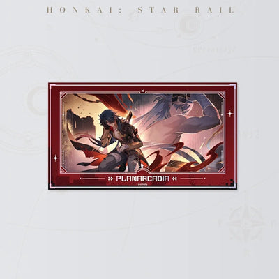 Honkai Star Rail Shatter the Broken Sword film-style card featuring a dramatic sword battle