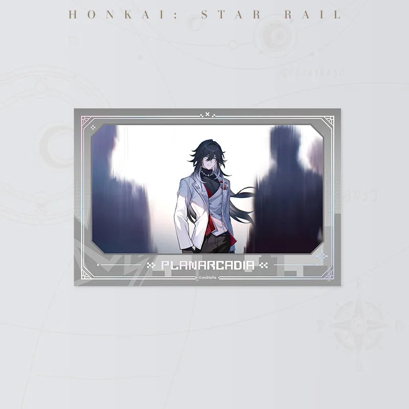 Honkai Star Rail Ashveil's Memories lenticular collectible card featuring Ashveil and shifting shadow figures