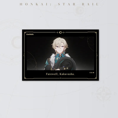 Honkai Star Rail Aventurine lenticular collectible card featuring Farewell Kakavasha artwork