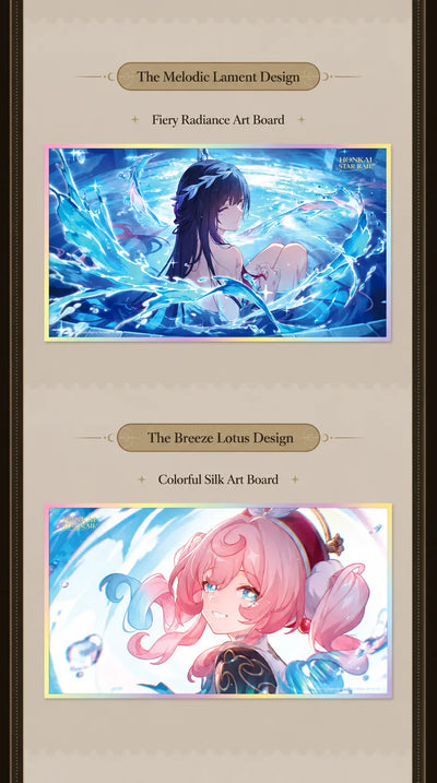 Honkai Star Rail PET art boards featuring Hysilens and Hyacine