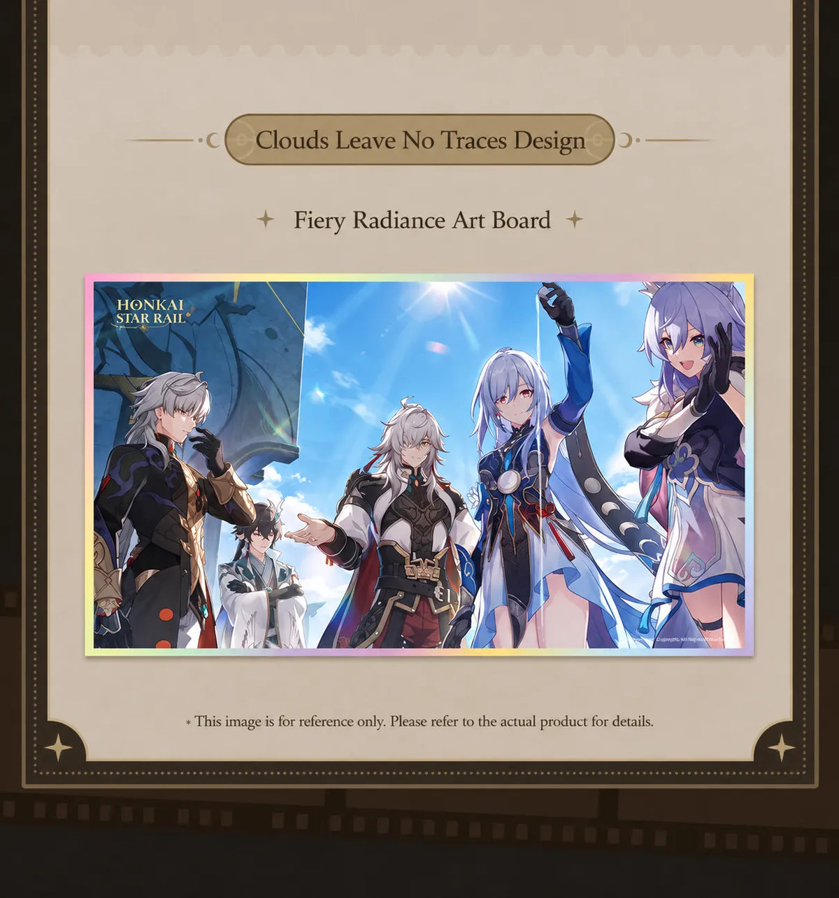Honkai Star Rail Clouds Leave No Traces PET art board featuring multiple characters in a group scene