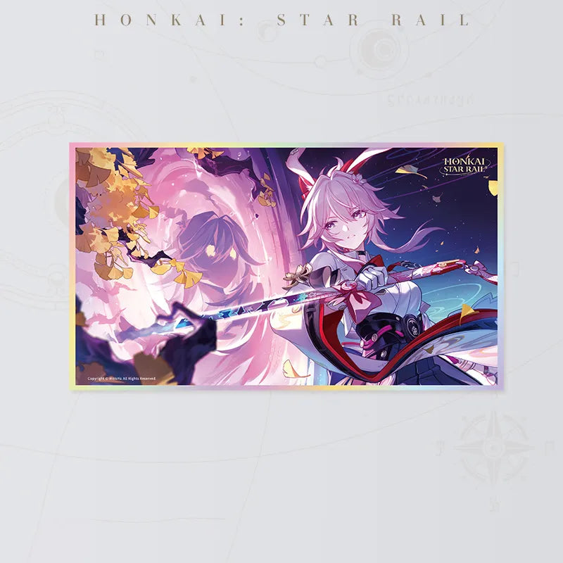 Honkai Star Rail Evanescia's Dark Side PET art board featuring Evanescia wielding a sword