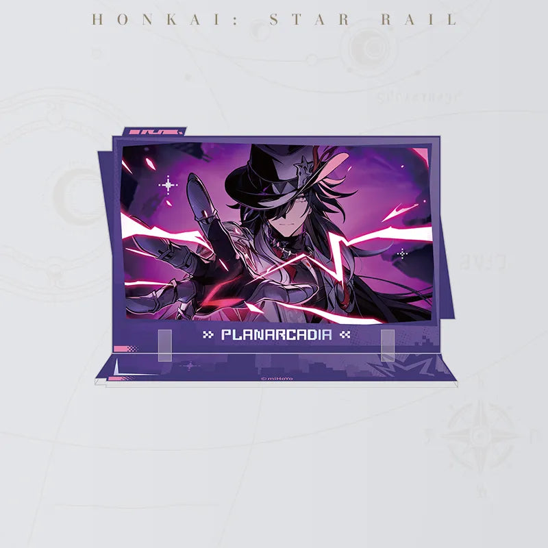 Honkai: Star Rail Ashveil B Ver. acrylic standee featuring purple lightning and dramatic character artwork