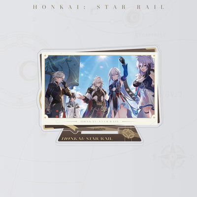 Honkai: Star Rail Clouds Leave No Trace acrylic standee featuring a group of characters beneath a blue sky