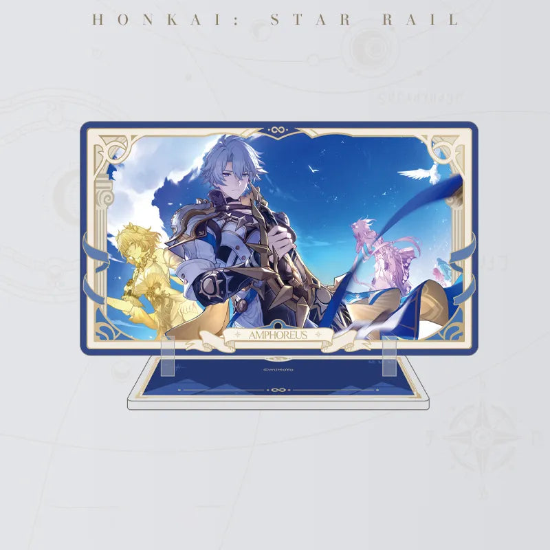 Honkai: Star Rail Farewell, Companions acrylic standee featuring Phainon and companions beneath a blue sky