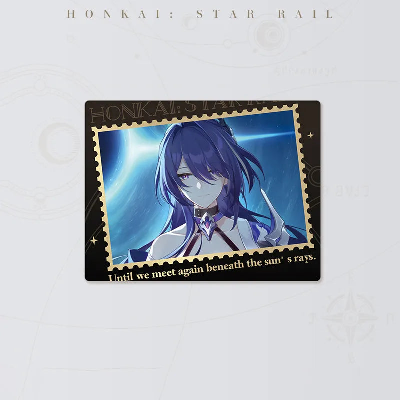 Honkai: Star Rail Acheron lenticular fridge magnet featuring two character artwork variations