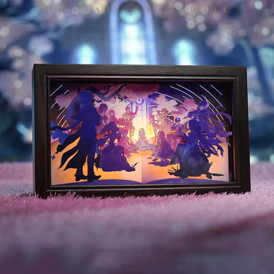 Honkai: Star Rail The Memories We Share Series illuminated paper cut light box featuring Trailblazer, Cyrene, Phainon, and other characters