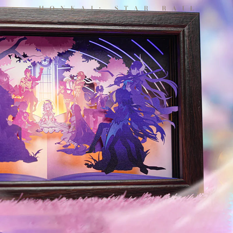 The Memories We Share Series paper cut light box featuring layered character artwork and decorative lighting