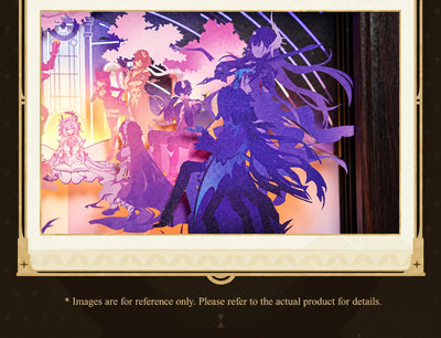 Detailed view of Honkai: Star Rail paper cut light box featuring layered paper artwork and decorative character silhouettes