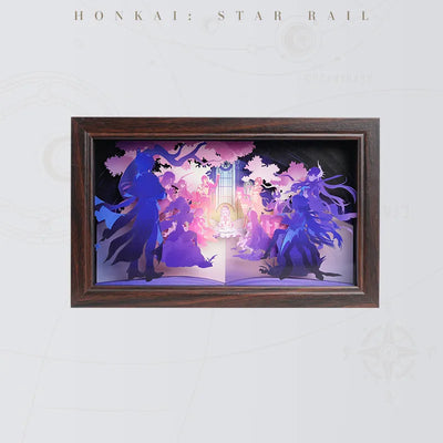 Honkai: Star Rail The Memories We Share Series paper cut light box with rectangular frame on white background