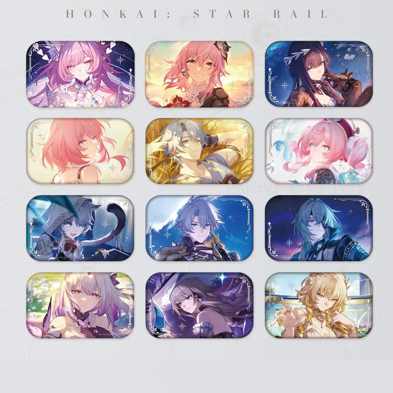Honkai: Star Rail The Memories We Share Series tinplate badges featuring collectible character artwork