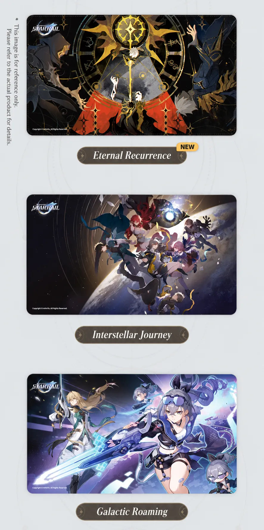 Honkai: Star Rail Theme Series Desk Mat design options