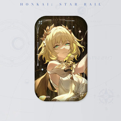 Honkai: Star Rail Time Woven Into Gold Light Cone Tinplate Badge