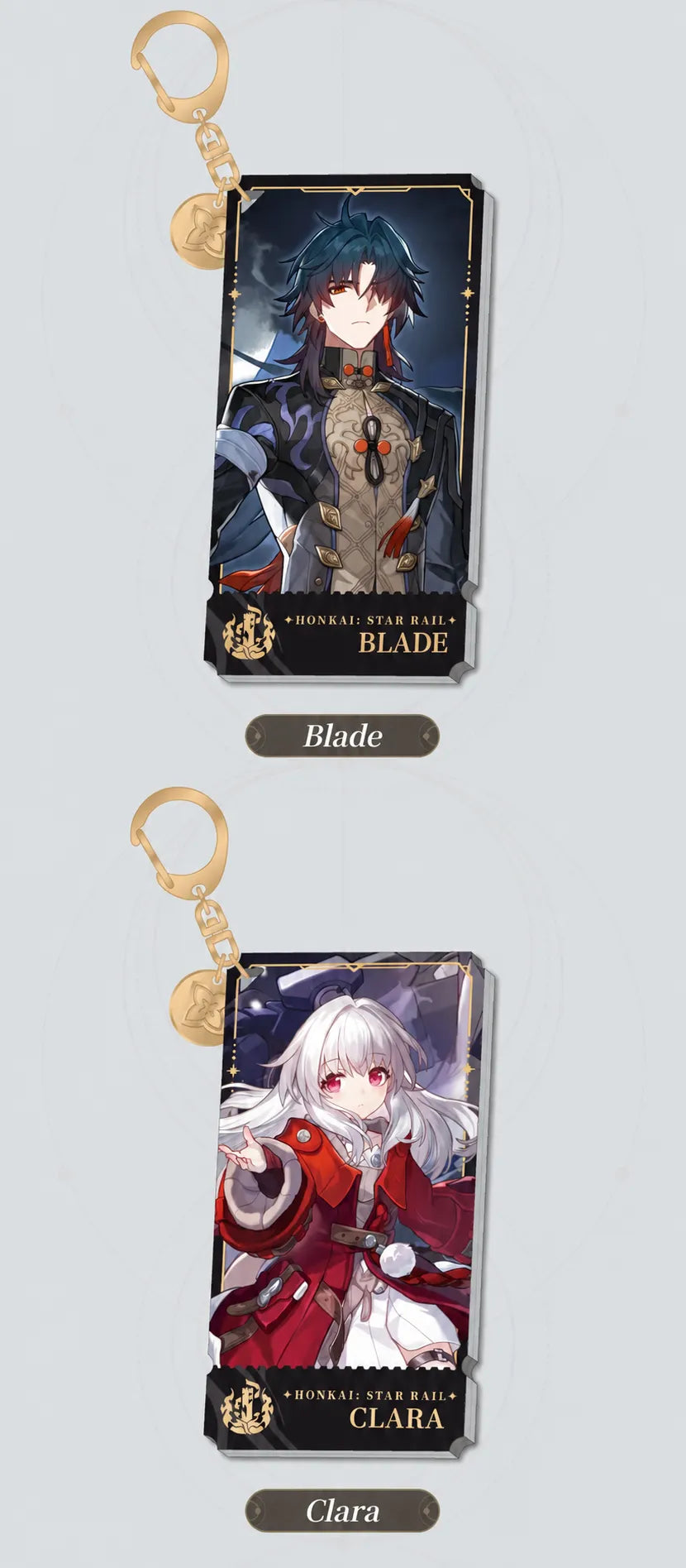 Blade and Clara Character Artwork Series Destruction Acrylic Charm details