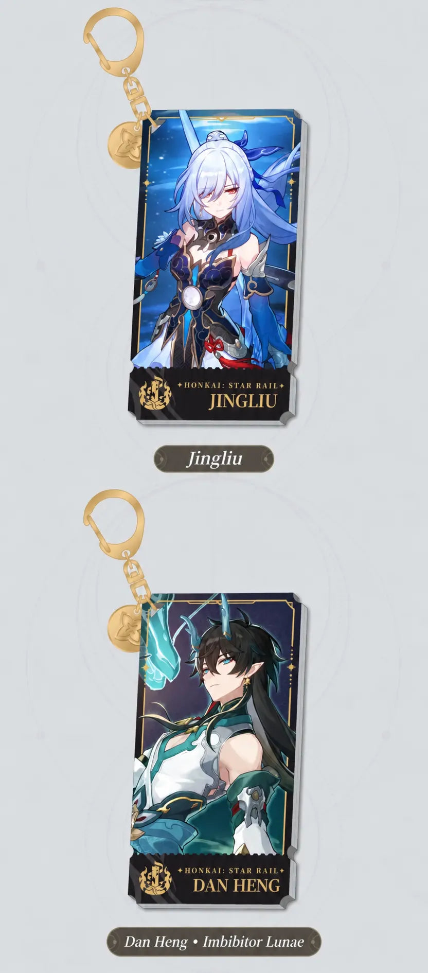 Jingliu and Dan Heng • Imbibitor Lunae Character Artwork Series Destruction Acrylic Charm details
