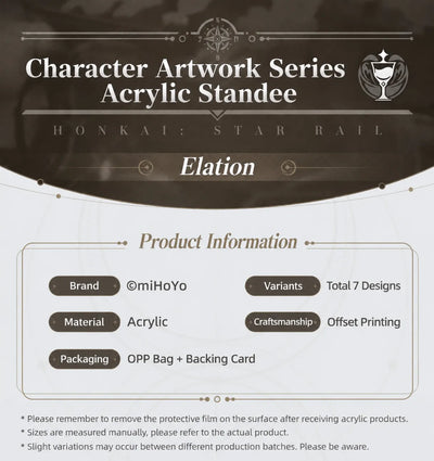 Honkai: Star Rail Elation Acrylic Standee product information and specifications
