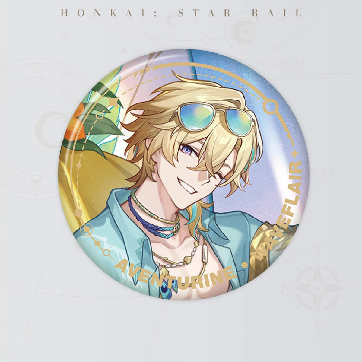 Honkai: Star Rail Aventurine • Waveflair Character Artwork Series Elation Tinplate Badge