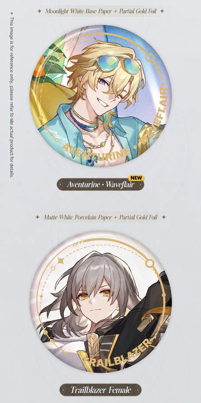 Aventurine • Waveflair and Trailblazer Female Elation Tinplate Badge details