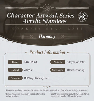 Honkai: Star Rail Harmony Acrylic Standee product information and specifications